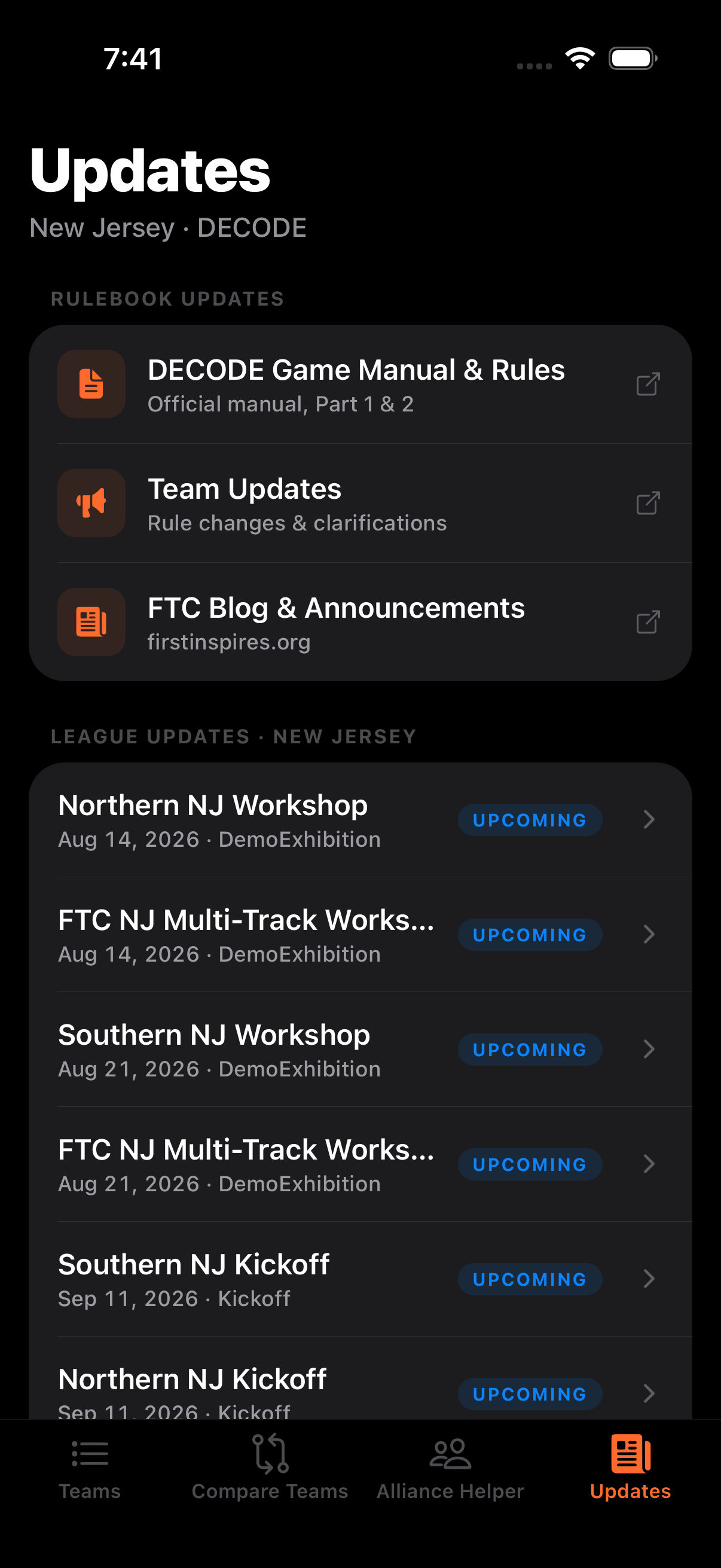 FTC ScoutPro — rulebook and league updates