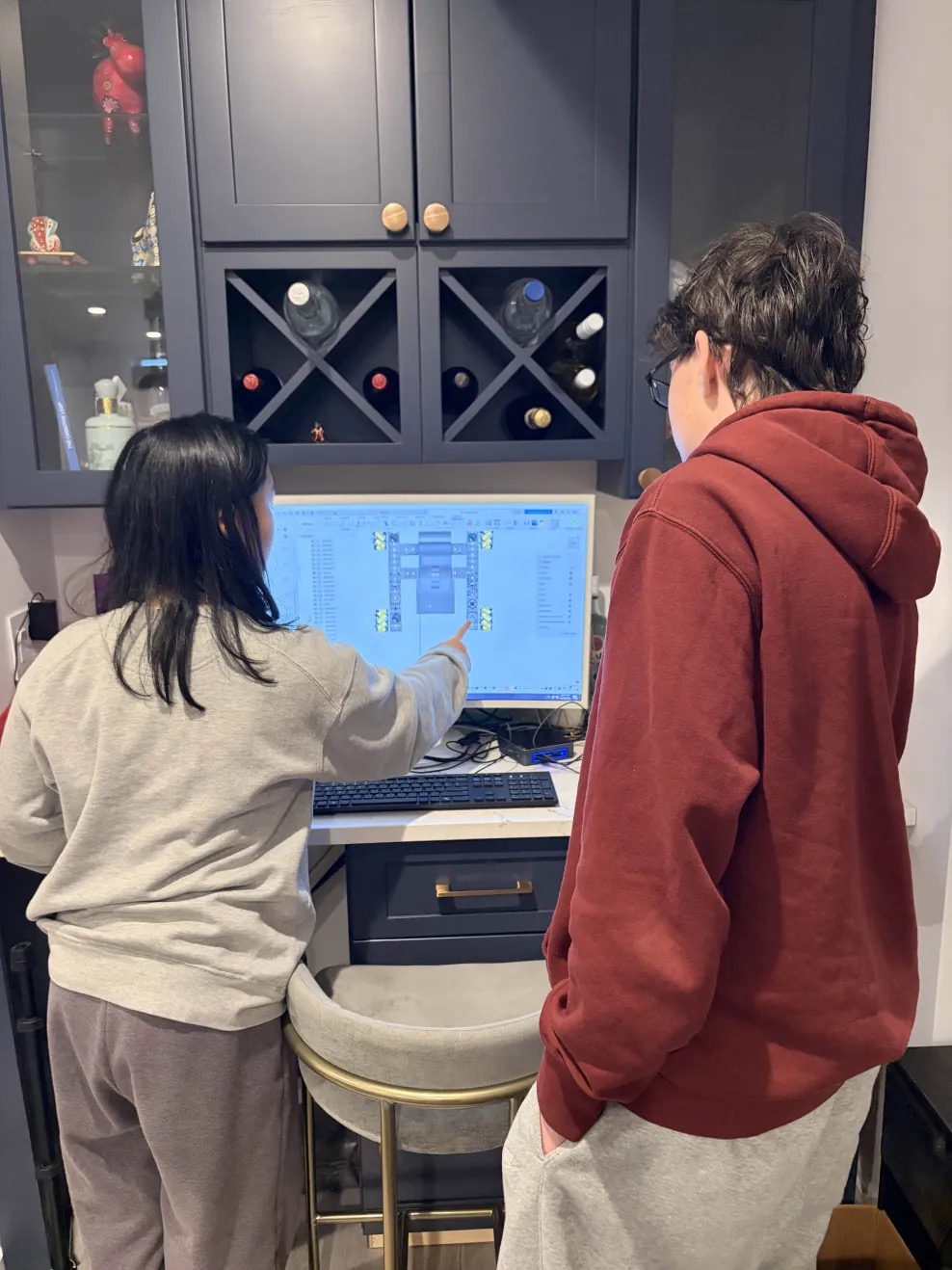 Reviewing the robot CAD on screen